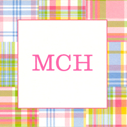 Gift Stickers by Boatman Geller - Pink Madras Patch