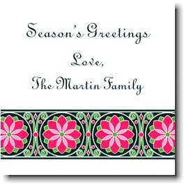 Gift Stickers by Boatman Geller - Pink & Black Floral Band