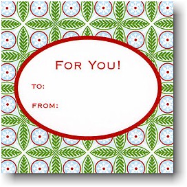 Holiday Gift Stickers by Boatman Geller - Tile Red And Green
