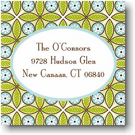Holiday Gift Stickers by Boatman Geller - Tile Green And Blue