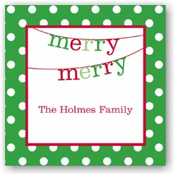 Holiday Gift Stickers by Boatman Geller - Banner Merry Merry