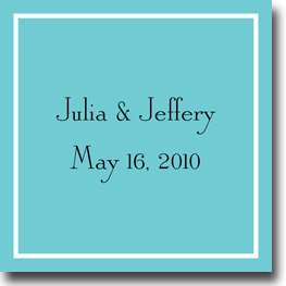 Gift Stickers by Boatman Geller - Classic Square Teal Gift Stickers by Boatman Geller - Classic Square Teal