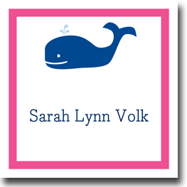 Gift Stickers by Boatman Geller - Whale Navy