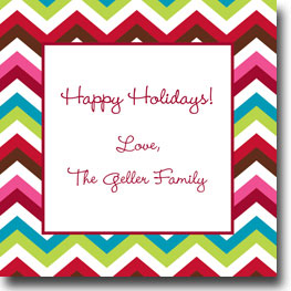 Holiday Gift Stickers by Boatman Geller - Chevron Holiday