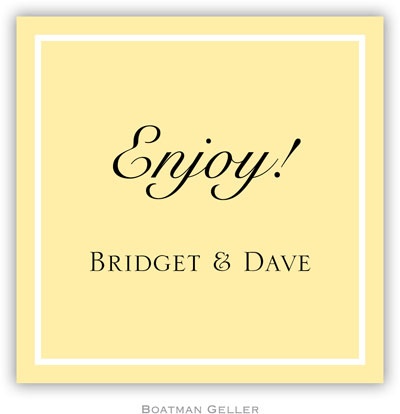 Gift Stickers by Boatman Geller - Classic Square Butter Gift Stickers by Boatman Geller - Classic Square Butter