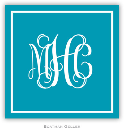 Gift Stickers by Boatman Geller - Classic Square Turquoise