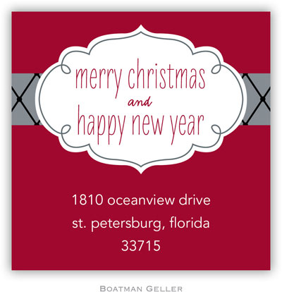 Gift Stickers by Boatman Geller - Label Chic Cranberry Gift Stickers by Boatman Geller - Label Chic Cranberry