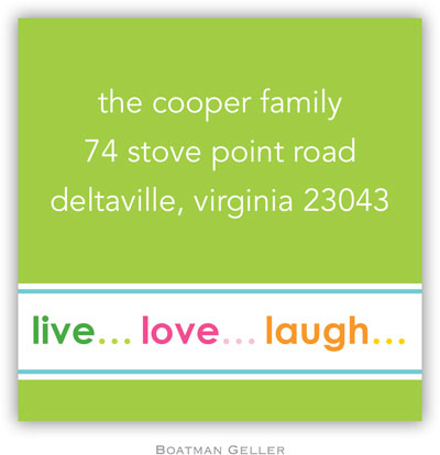 Gift Stickers by Boatman Geller - Live Love Laugh Gift Stickers by Boatman Geller - Live Love Laugh