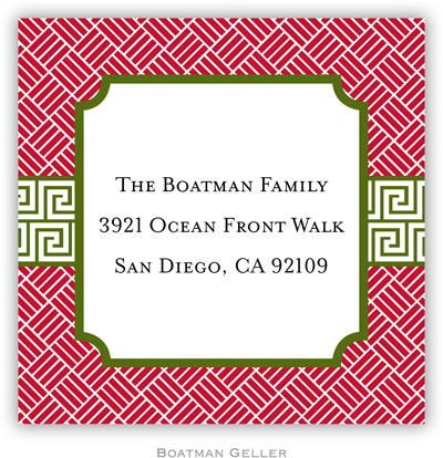 Gift Stickers by Boatman Geller - Greek Key Band Olive Gift Stickers by Boatman Geller - Greek Key Band Olive