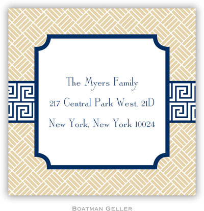Gift Stickers by Boatman Geller - Greek Key Band Navy Gift Stickers by Boatman Geller - Greek Key Band Navy