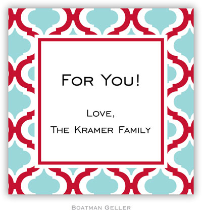 Gift Stickers by Boatman Geller - Kate Red & Teal