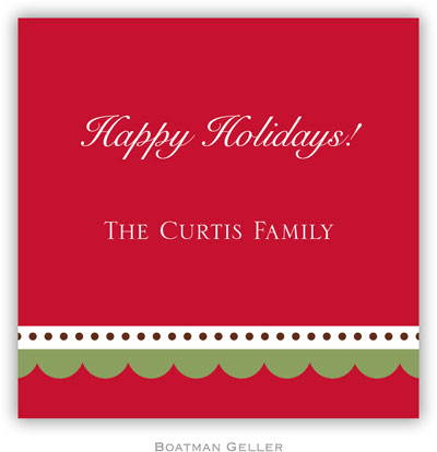 Gift Stickers by Boatman Geller - Scallop Red Gift Stickers by Boatman Geller - Scallop Red