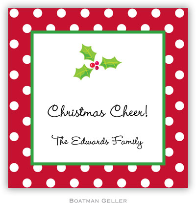 Gift Stickers by Boatman Geller - Holly Gift Stickers by Boatman Geller - Holly