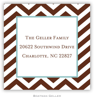 Gift Stickers by Boatman Geller - Chevron Chocolate