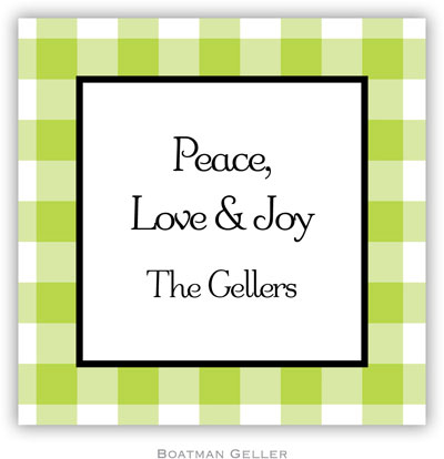 Gift Stickers by Boatman Geller - Classic Check Lime Gift Stickers by Boatman Geller - Classic Check Lime