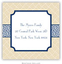 Gift Stickers by Boatman Geller - Greek Key Band Navy