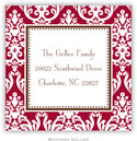 Gift Stickers by Boatman Geller - Madison Damask Cranberry