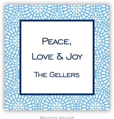 Gift Stickers by Boatman Geller - Bursts Cornflower