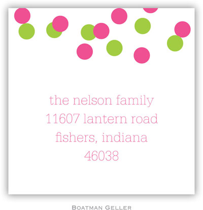 Gift Stickers by Boatman Geller - Confetti Pink & Green