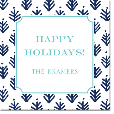Gift Stickers by Boatman Geller - Sprig Navy Gift Stickers by Boatman Geller - Sprig Navy