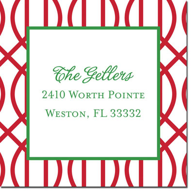 Gift Stickers by Boatman Geller - Trellis Reverse Cherry Gift Stickers by Boatman Geller - Trellis Reverse Cherry