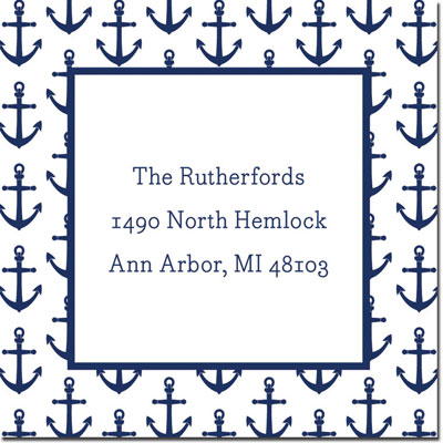 Gift Stickers by Boatman Geller - Anchors Navy