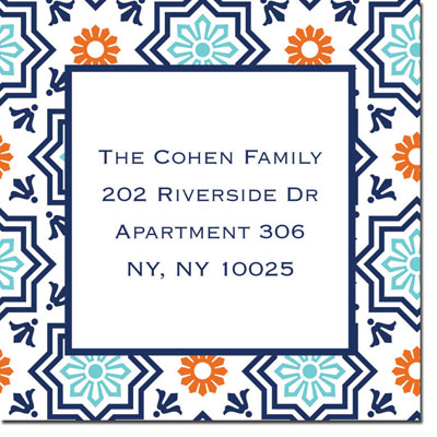 Gift Stickers by Boatman Geller - Kara Tile Navy Gift Stickers by Boatman Geller - Kara Tile Navy