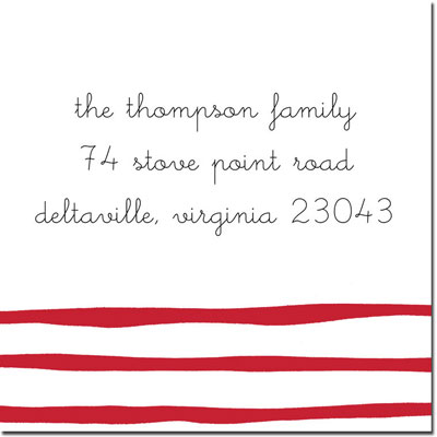 Gift Stickers by Boatman Geller - Brush Stripe Red Gift Stickers by Boatman Geller - Brush Stripe Red