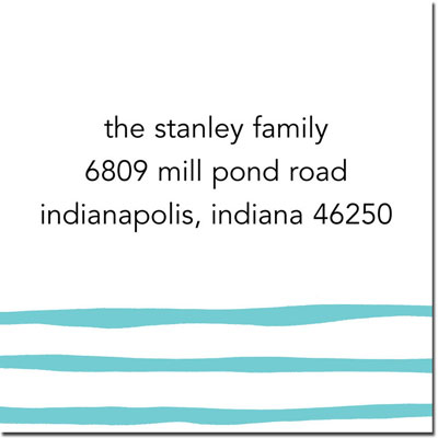 Gift Stickers by Boatman Geller - Brush Stripe Teal Gift Stickers by Boatman Geller - Brush Stripe Teal
