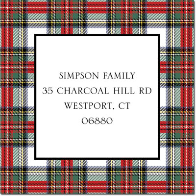 Gift Stickers by Boatman Geller - Stewart Plaid