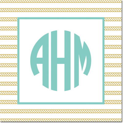 Gift Stickers by Boatman Geller - Rope Stripe Gold Gift Stickers by Boatman Geller - Rope Stripe Gold