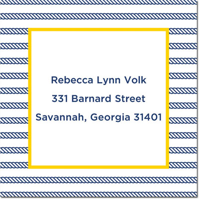 Gift Stickers by Boatman Geller - Rope Stripe Navy