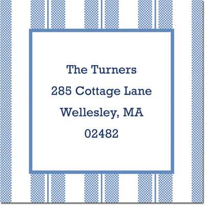 Gift Stickers by Boatman Geller - Vineyard Stripe Blue Gift Stickers by Boatman Geller - Vineyard Stripe Blue
