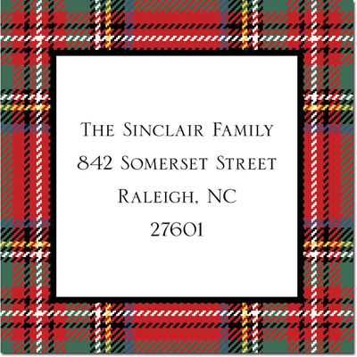 Gift Stickers by Boatman Geller - Tartan Plaid