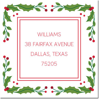 Gift Stickers by Boatman Geller - Vintage Holiday Border Gift Stickers by Boatman Geller - Vintage Holiday Border