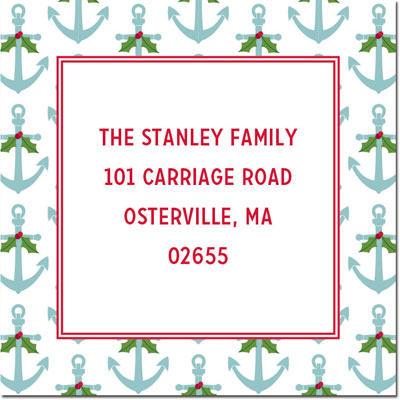 Gift Stickers by Boatman Geller - Festive Anchor Gift Stickers by Boatman Geller - Festive Anchor