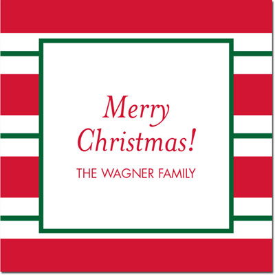 Gift Stickers by Boatman Geller - Essex Stripe Red Gift Stickers by Boatman Geller - Essex Stripe Red