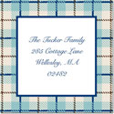 Gift Stickers by Boatman Geller - Wallace Plaid Blue