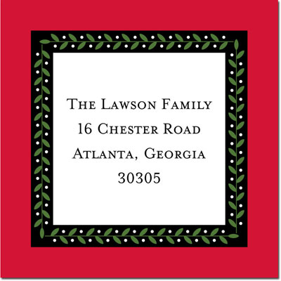 Gift Stickers by Boatman Geller - Vine Ribbon Red & Black Gift Stickers by Boatman Geller - Vine Ribbon Red & Black