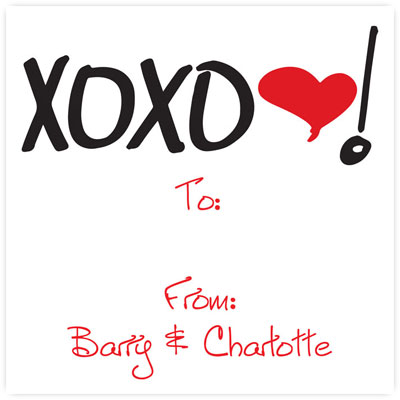 Boatman Geller Gift Stickers - XOXO Boatman Geller Gift Stickers - XOXO