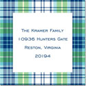 Gift Stickers by Boatman Geller - Quinn Plaid Blue