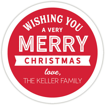 Round Gift Stickers by Boatman Geller - Merry Stamp