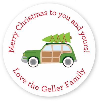 Round Gift Stickers by Boatman Geller - Lettered Holidays