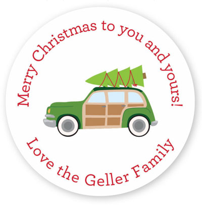 Round Gift Stickers by Boatman Geller - Lettered Holidays Round Gift Stickers by Boatman Geller - Lettered Holidays