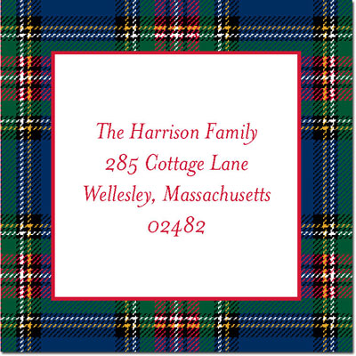 Gift Stickers by Boatman Geller - MacBeth Plaid Gift Stickers by Boatman Geller - MacBeth Plaid