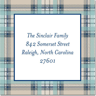 Gift Stickers by Boatman Geller - MacBeth Plaid Tan