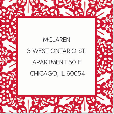 Gift Stickers by Boatman Geller - Holly Tile Red