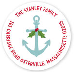 Round Gift Stickers by Boatman Geller - Festive Anchor