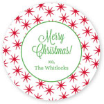 Round Gift Stickers by Boatman Geller - Festive Stars