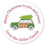 Round Gift Stickers by Boatman Geller - Lettered Holidays